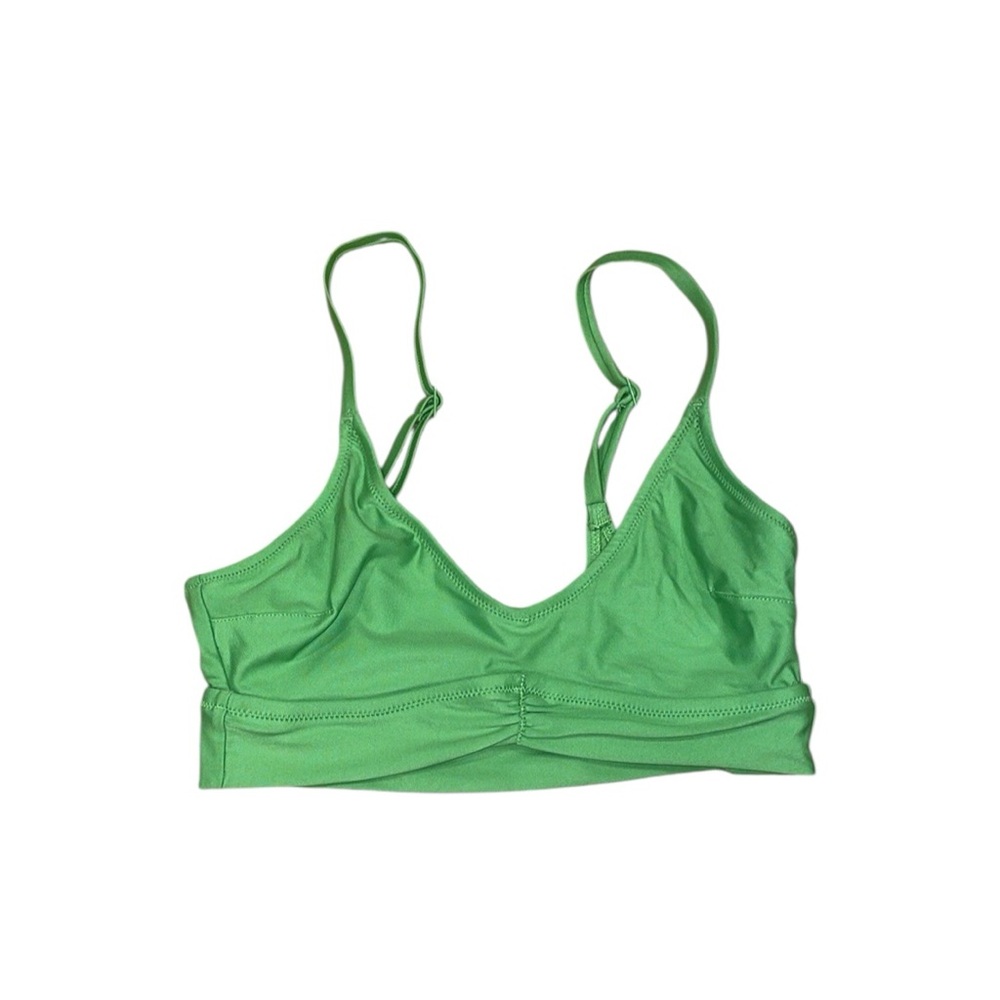 NWT aerie green bikini top
